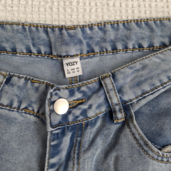 YOZY jeans With Bows Women's Size L 8/10 - Picture 5 of 6